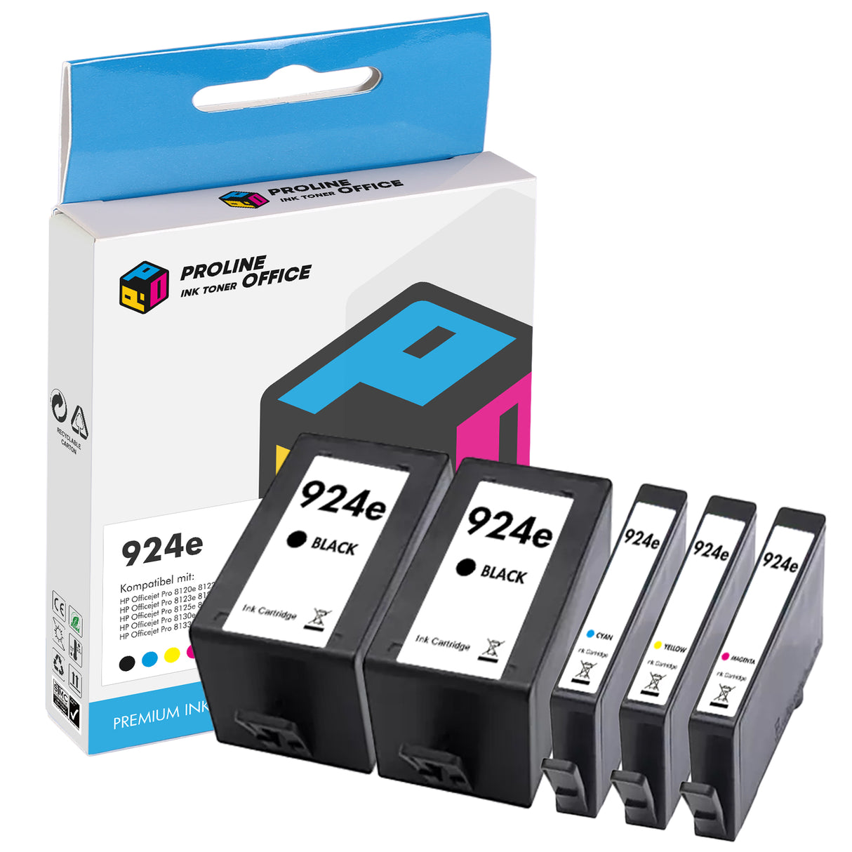 HP Officejet Pro 8124e Druckerpatrone 5pk
