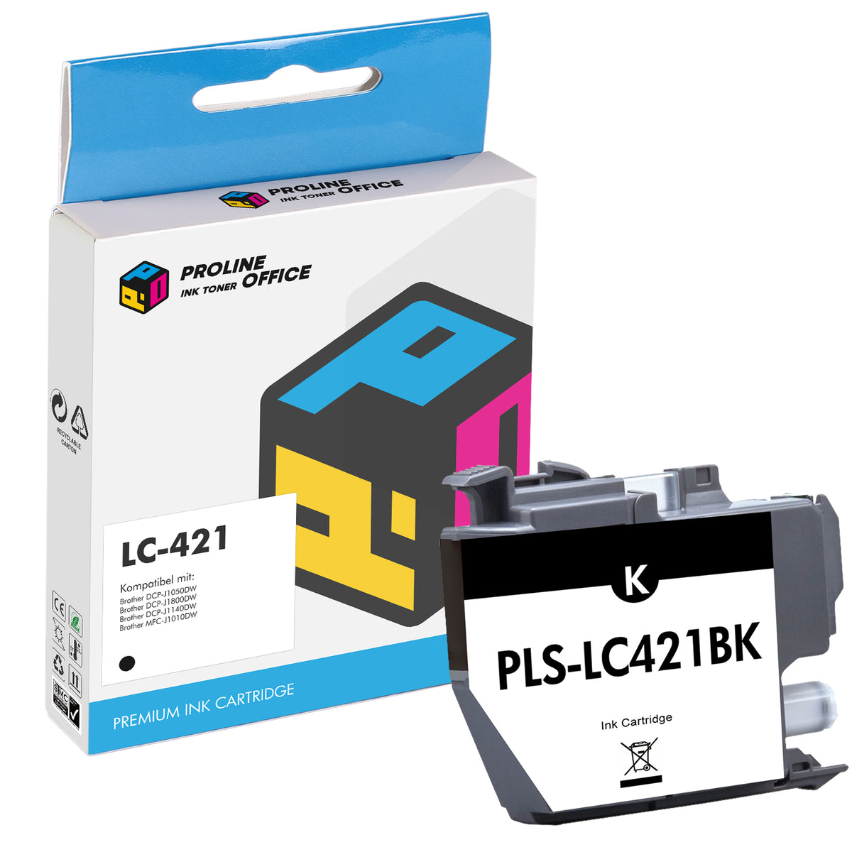 Kompatibel Brother LC-421BK LC-421XLBK LC421BK LC421XLBK Druckerpatrone Schwarz