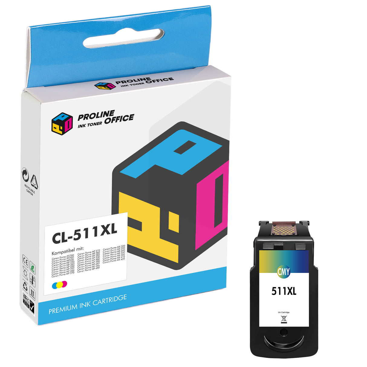 Kompatibel Canon CL-511XL Drukcerpatrone
