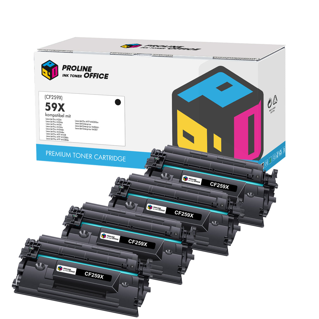 Kompatibel HP 59X(CF259X) Toner Multipack 4PK