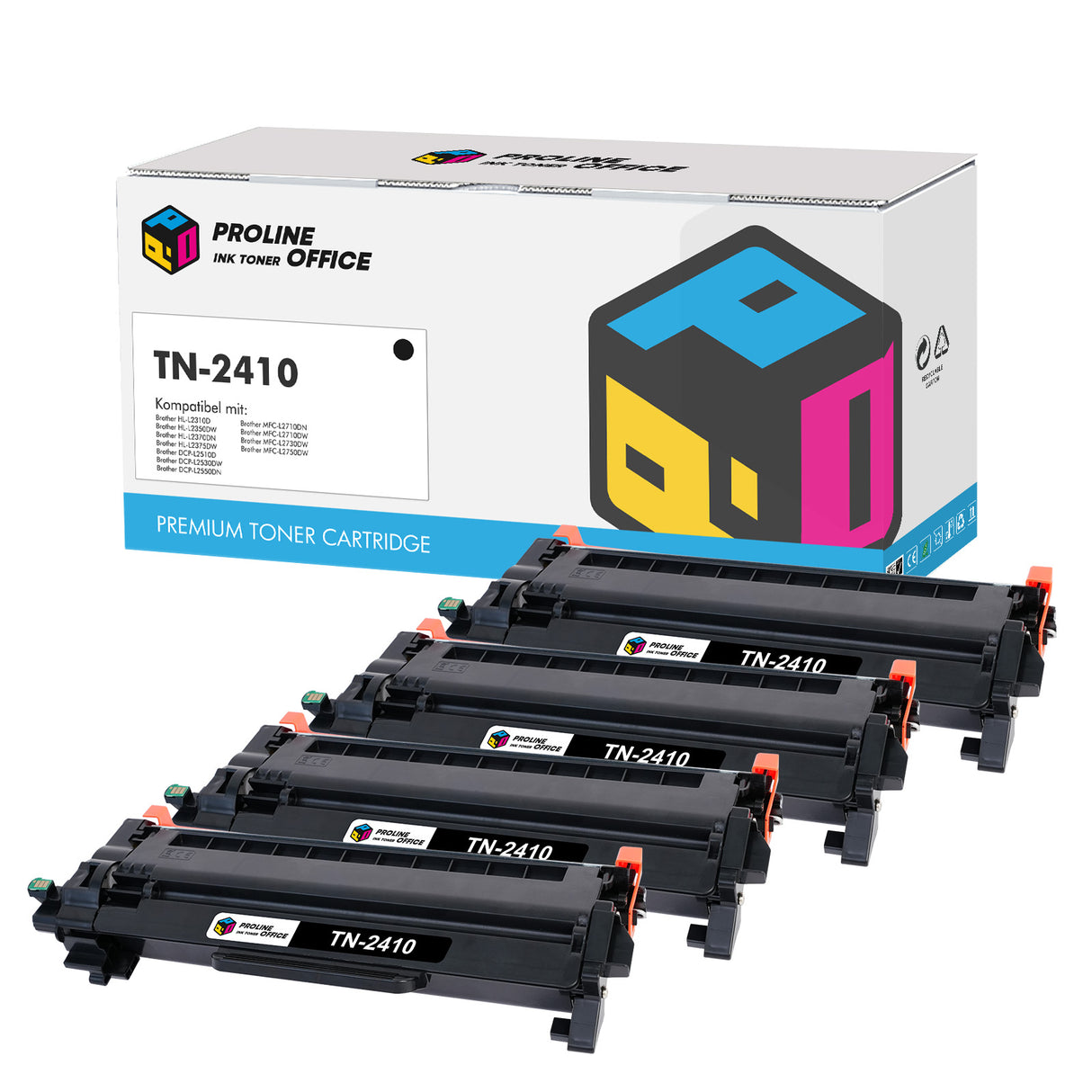 Kompatible Brother TN-2410 Toner Schwarz 4PK