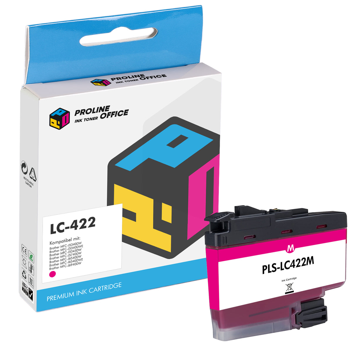 Kompatibel Brother LC-422M LC-422XLM LC422M LC422XLM Druckerpatrone Magenta