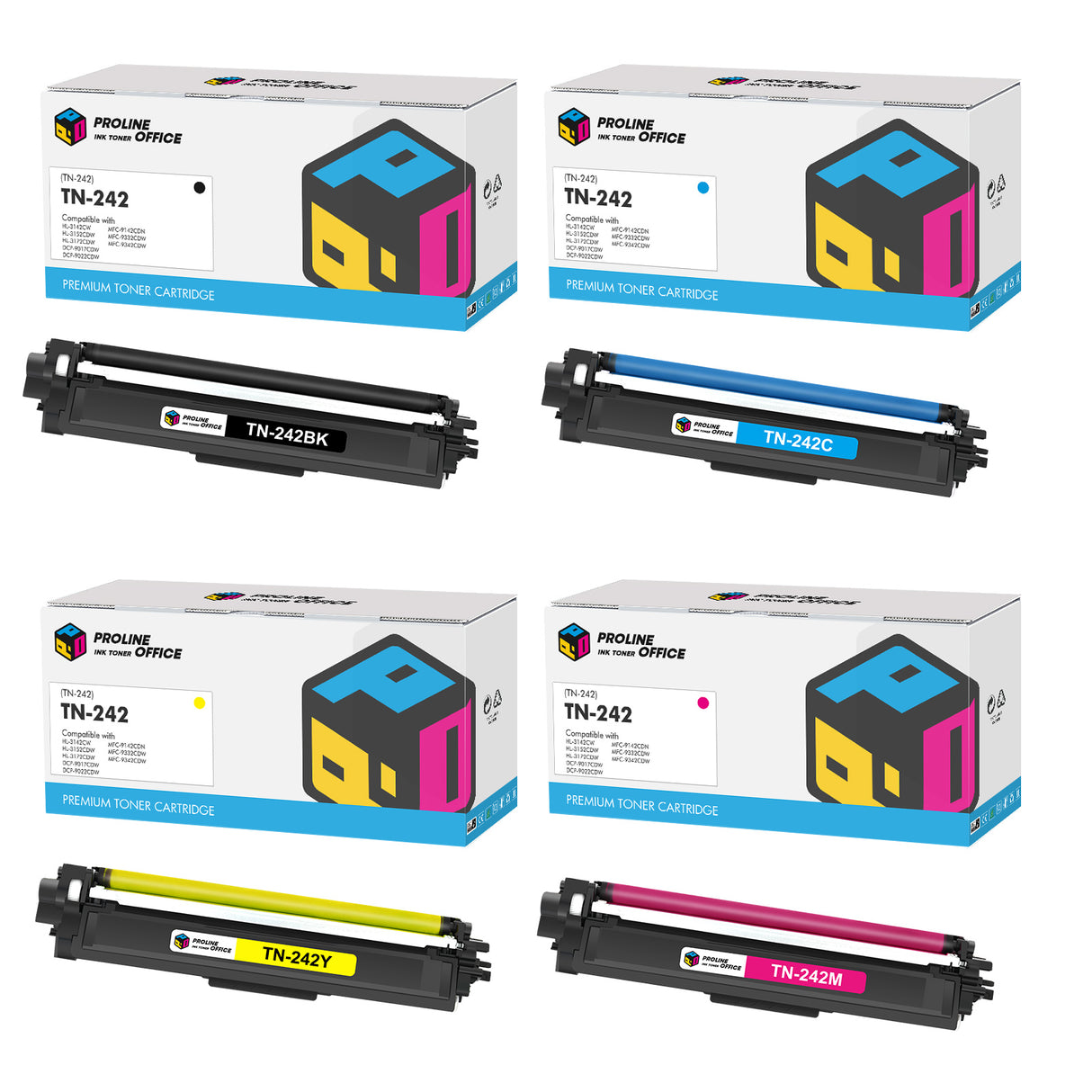 Kompatibel Brother TN-242 Toner Set CMYK Multipack