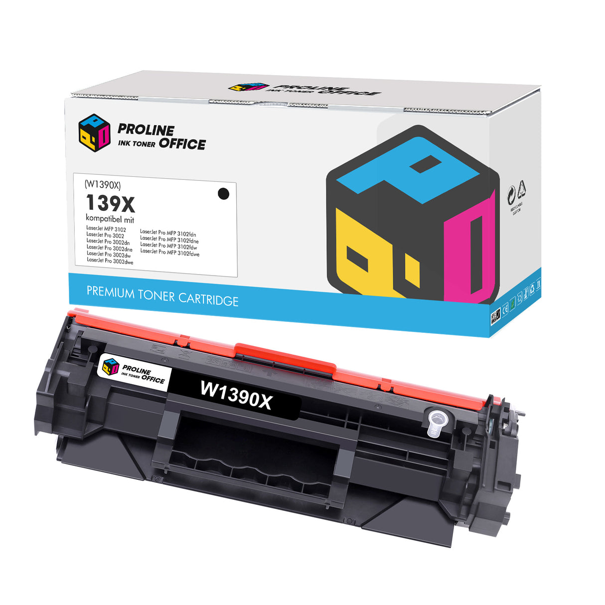 Kompatibel HP LaserJet MFP 3102 Toner Schwarz - HP 139A/139X Toner mit Smart Chips