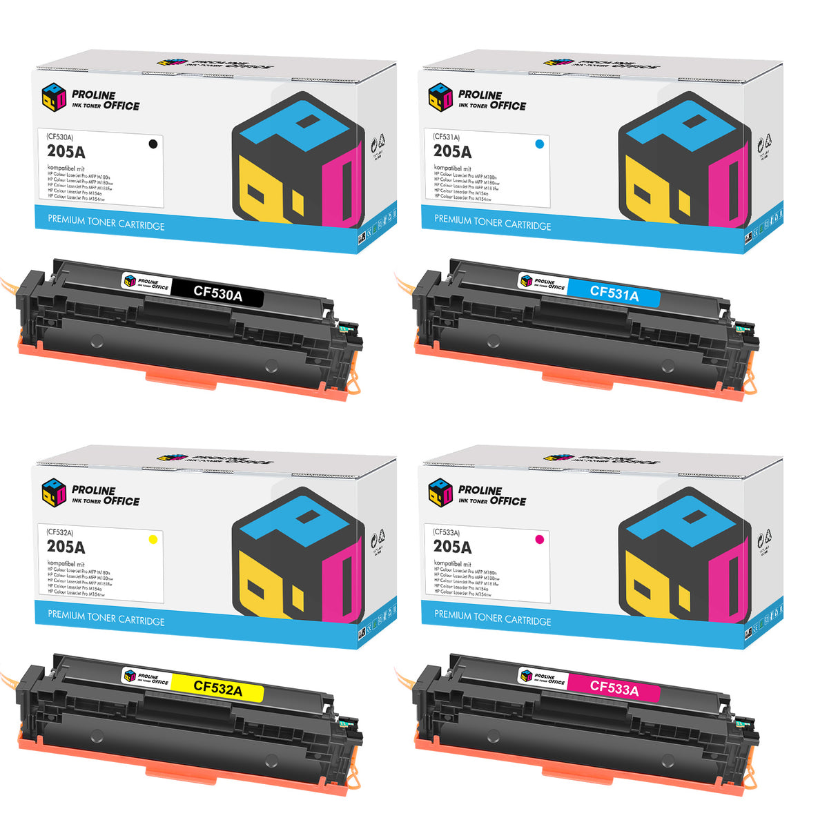 Kompatibel HP 205A Toner Set CMYK Multipack