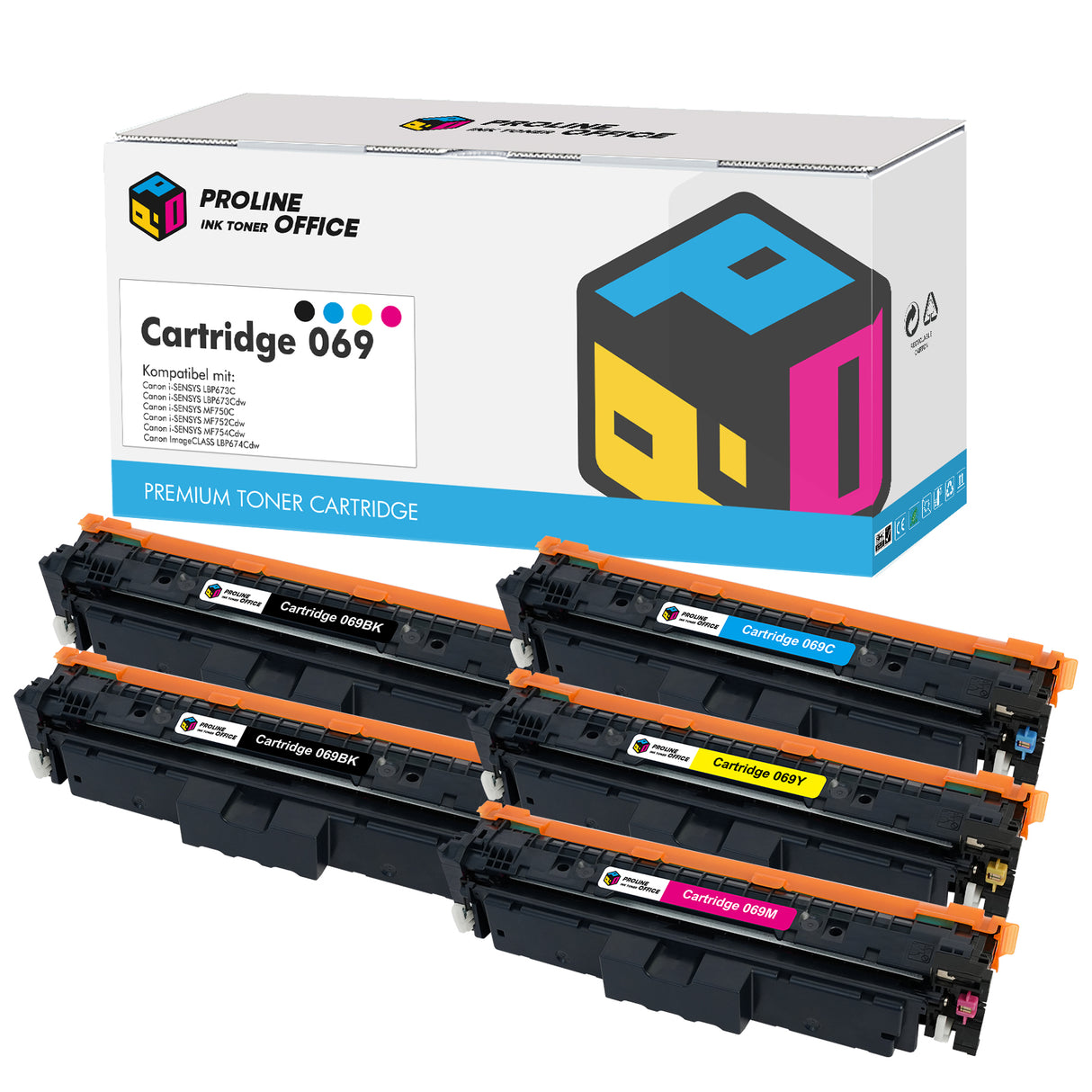 Kompatibel Canon i-SENSYS MF754Cdw Toner Set