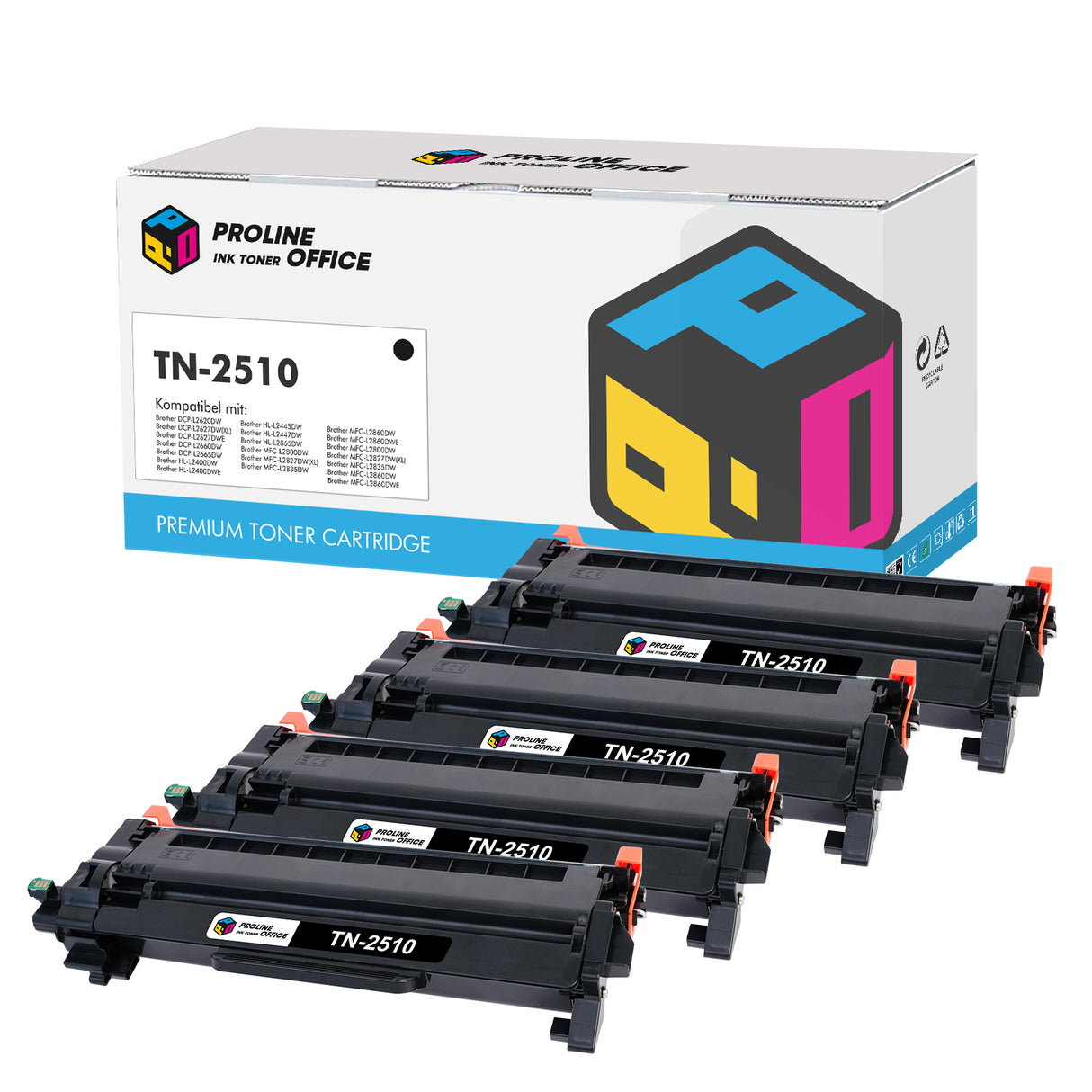 Brother HL-L2447DW Toner TN-2510 4pk