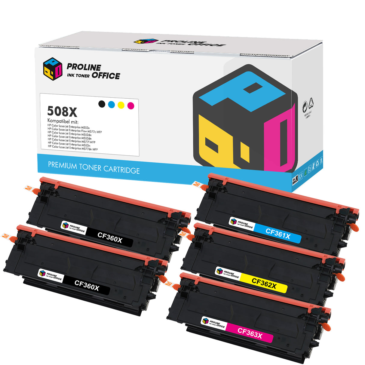 HP Color LaserJet Enterprise M552dn Toner 5pk