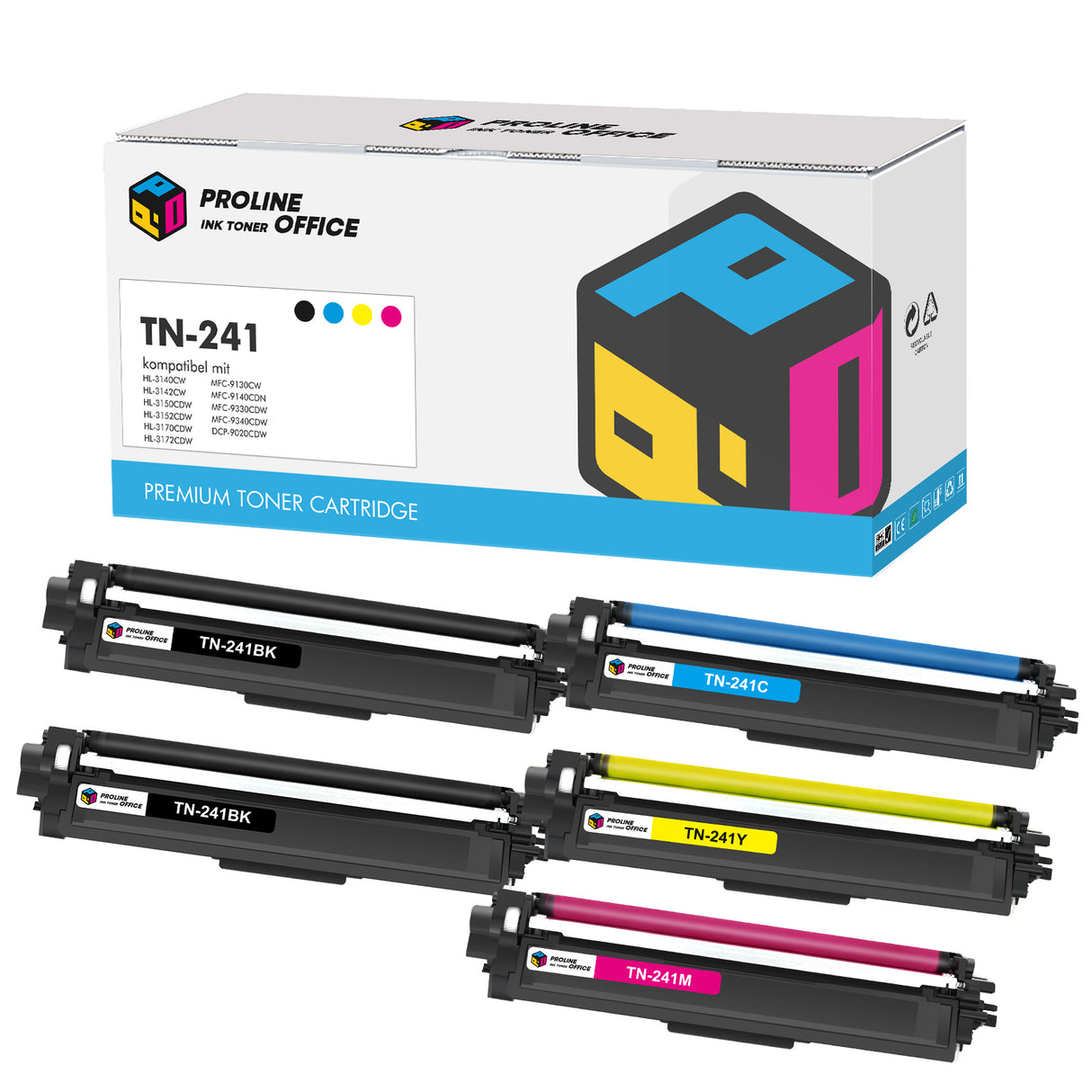 Kompatibel Brother MFC-9140CDN Toner Set - Brother TN-241 CMYK Multipack