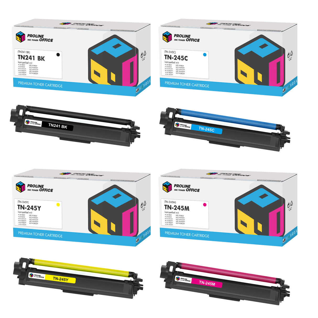 Kompatibel Brother MFC-9140CDN Toner Set - Brother TN-245 CMYK Multipack