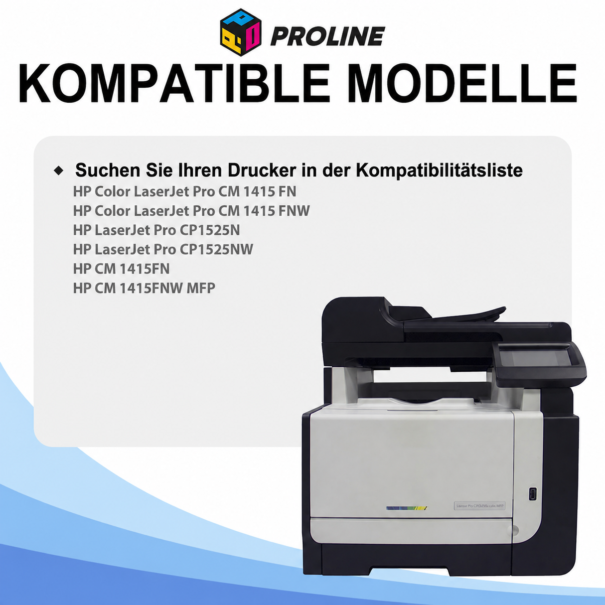 HP LaserJet Pro CM 1415 fn Toner-Kompatibel HP 128A Patronen Multipack