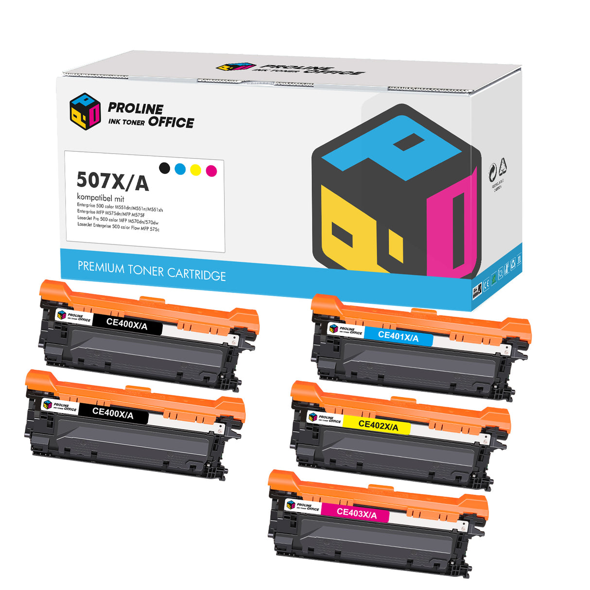 Kompatibel HP 507A/X Toner 5PK
