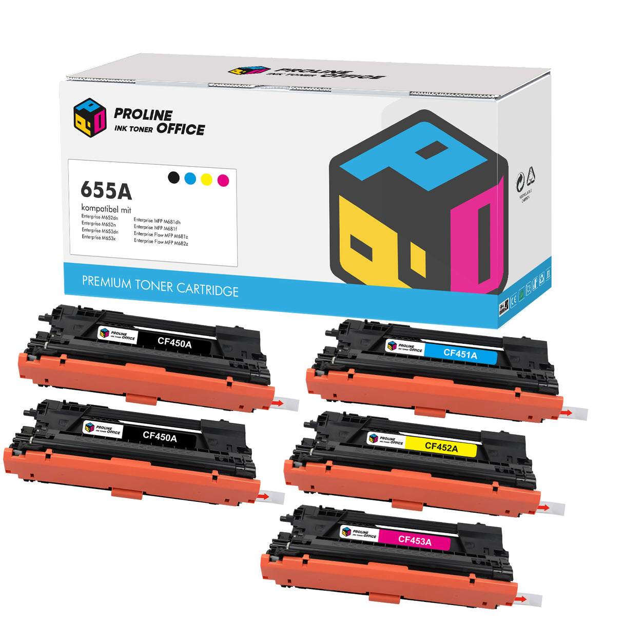 Kompatibel HP 655A Toner 5PK