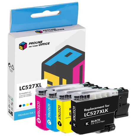 Kompatibel Brother LC527XL LC-527XL Druckerpatronen 4er-Pack
