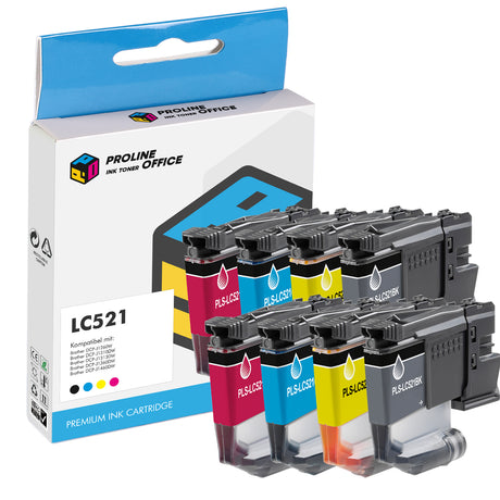 Brother LC521 LC-521 8PK