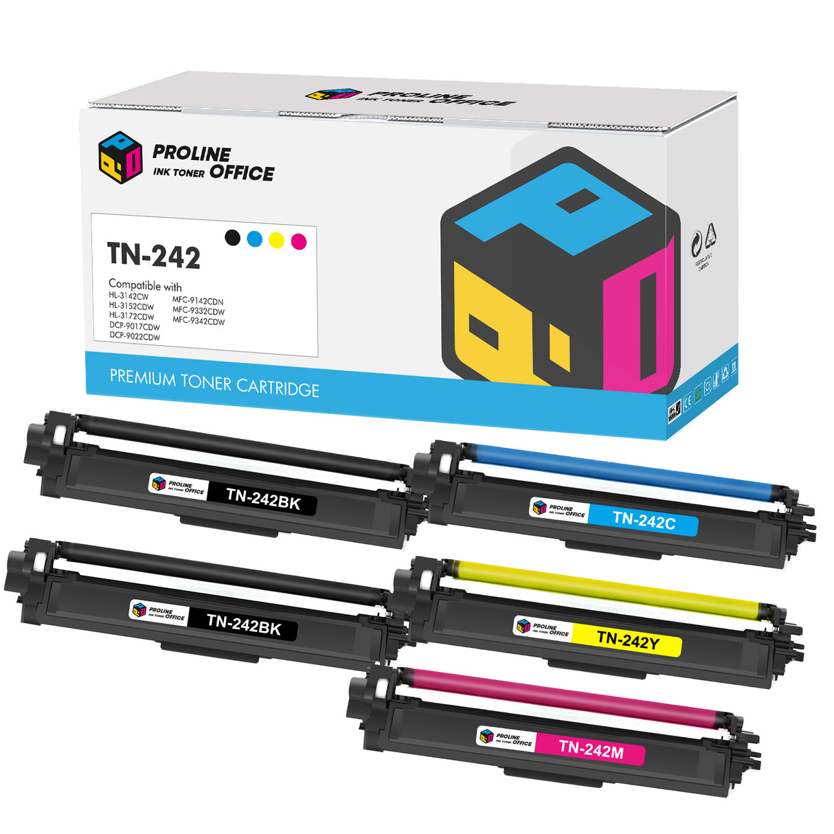 Kompatibel Brother HL-3142CW Toner Set 5PK