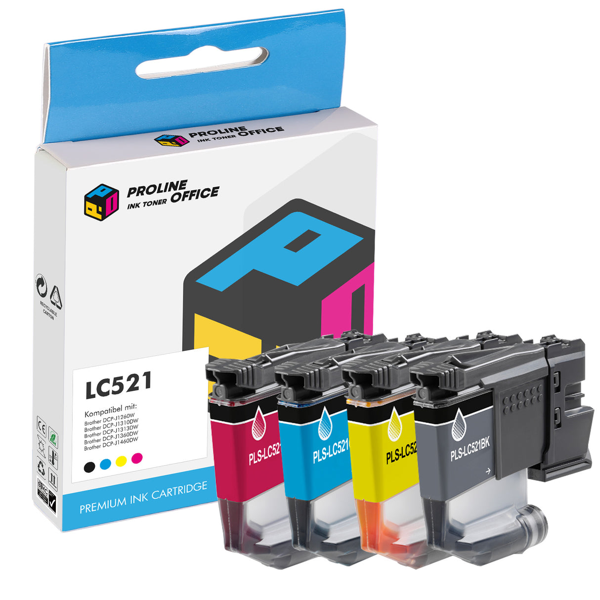 Kompatibel Brother DCP-J1310DW Druckerpatronen Multipack