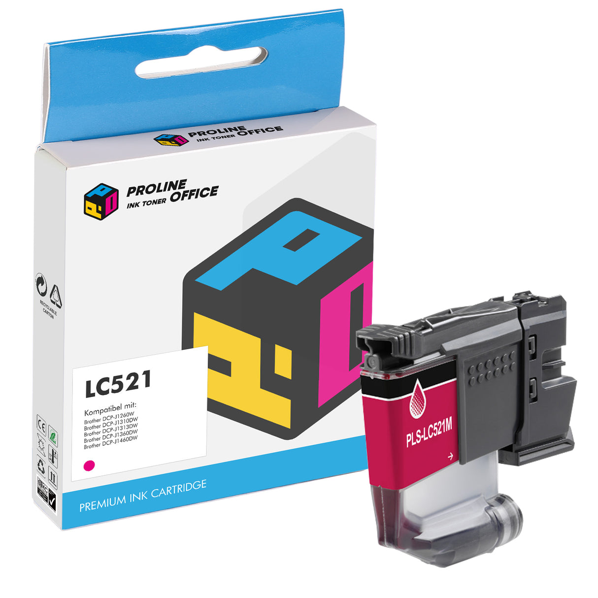 Kompatibel Brother LC-521M Druckerpatrone Magenta