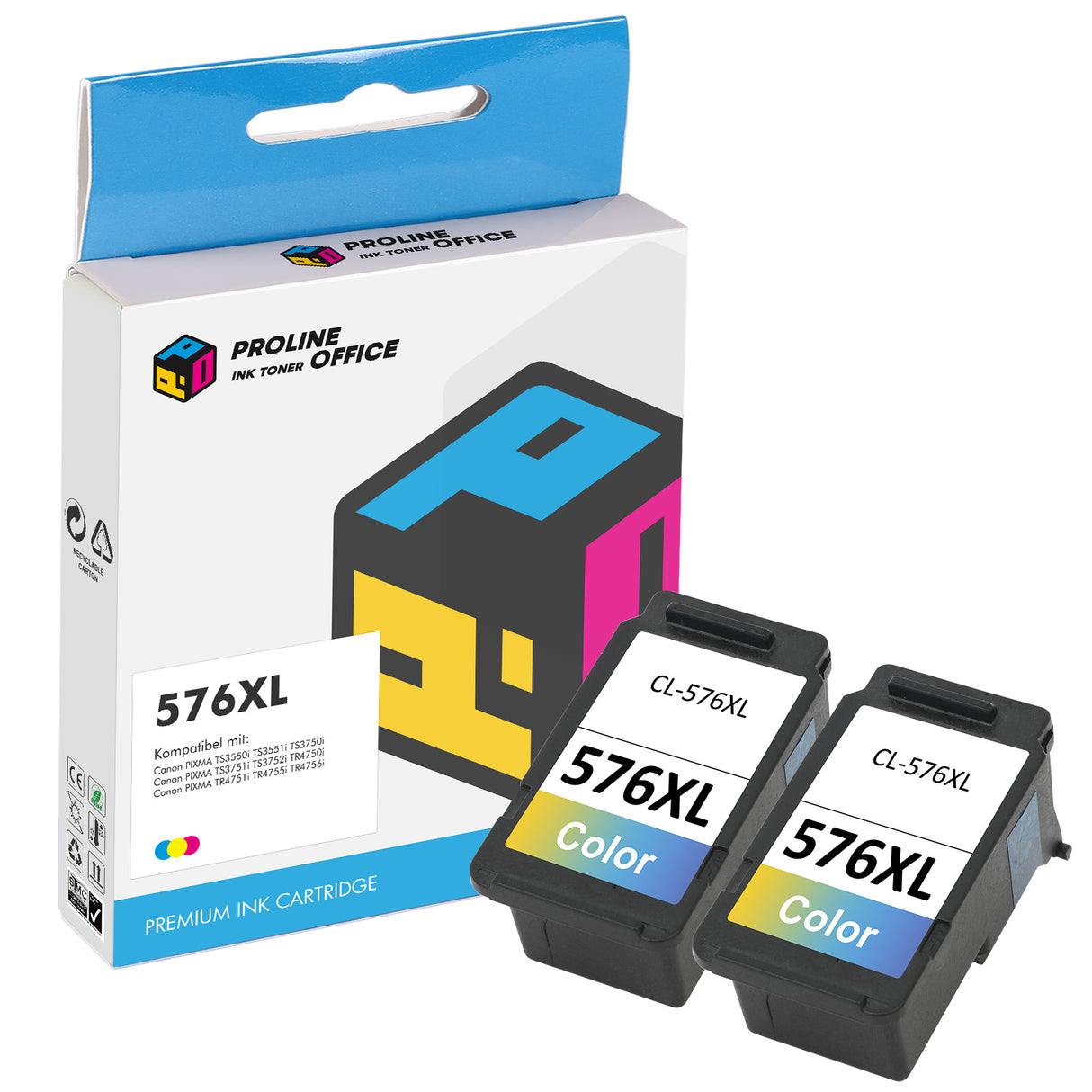 Kompatibel Canon CL-576XL Drukcerpatrone 2PK