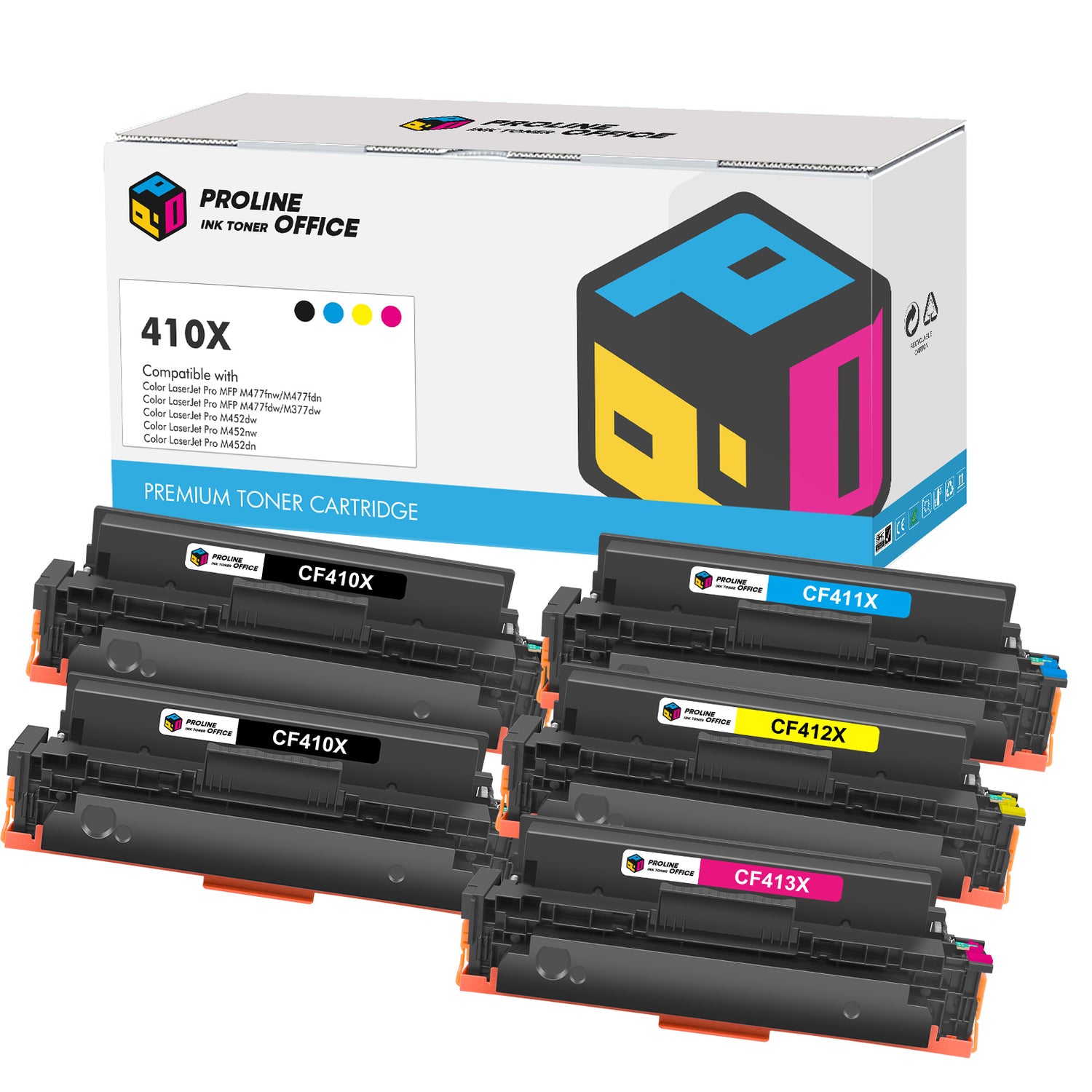 Kompatibel HP Color LaserJet Pro M452dn Toner 5PK