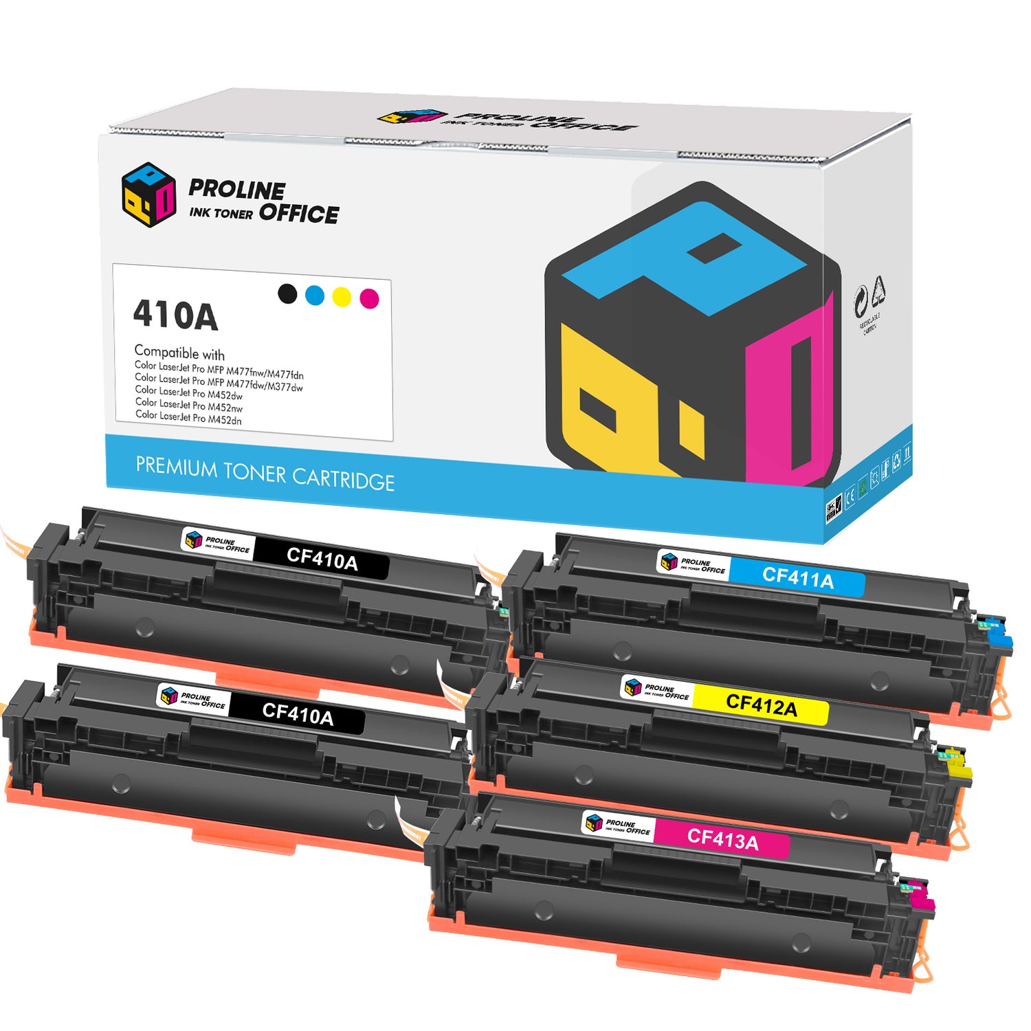 Kompatibel HP Color LaserJet Pro M452dw Toner Set 5PK