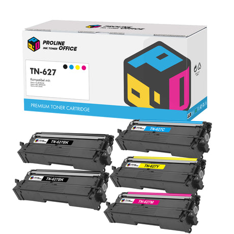 Brother TN627 TN-627 Toner 5PK