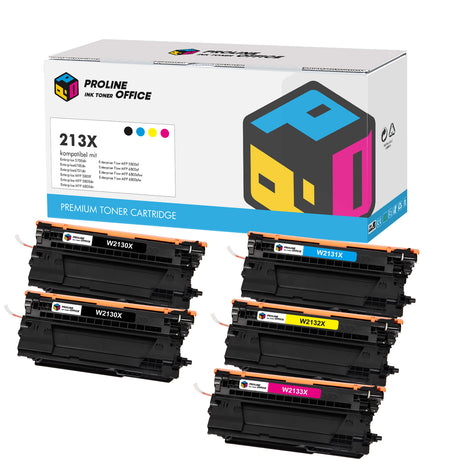Kompatibel HP 213X Toner Patronen 5PK