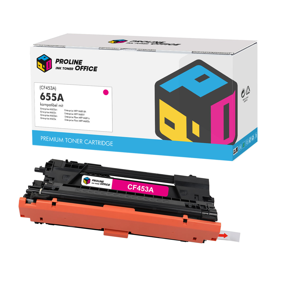Kompatibel HP 655A Toner Patronen Magenta