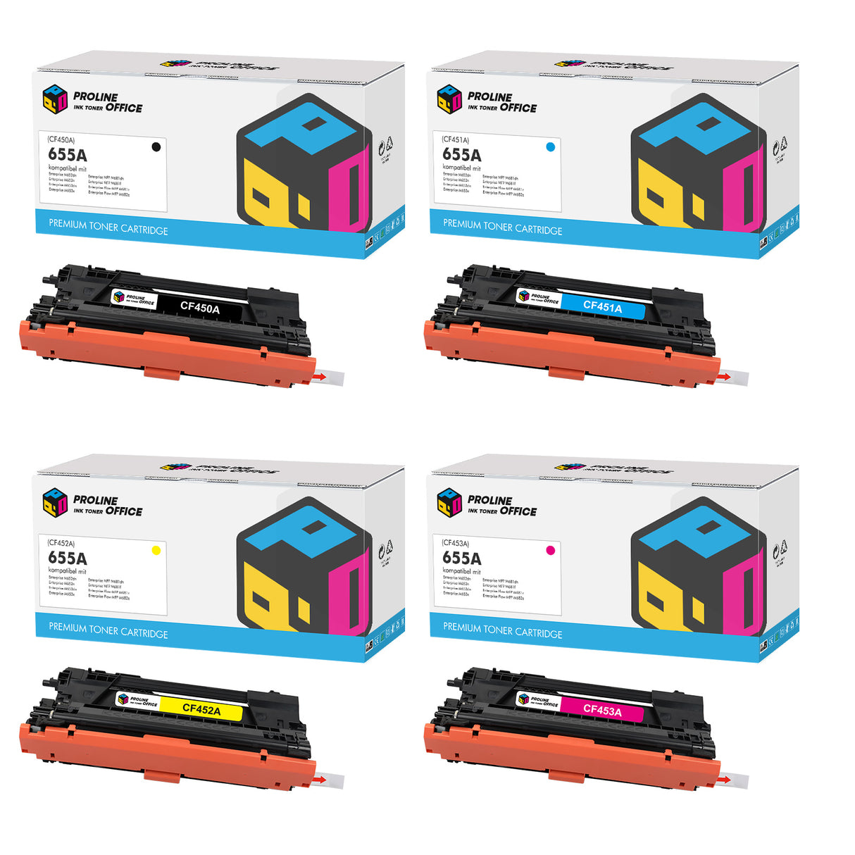 Kompatibel HP 655A Toner Patronen Multipack